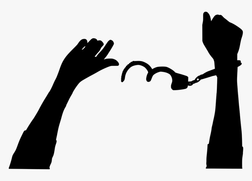 Silhouette, Hands, Handcuffs, Freedom, Man, Thief - Freedom Silhouette Png, Transparent Png, Free Download