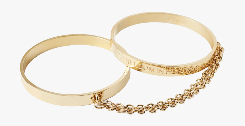 24k Gold Plated Stackable Cleo Bangle Handcuffs - Bangle, HD Png Download, Free Download