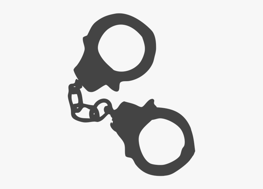 Security, Handcuffs, Chain, Wrists, Hinge, Ratchet - Silhouette Of A Hand Cuffs, HD Png Download, Free Download
