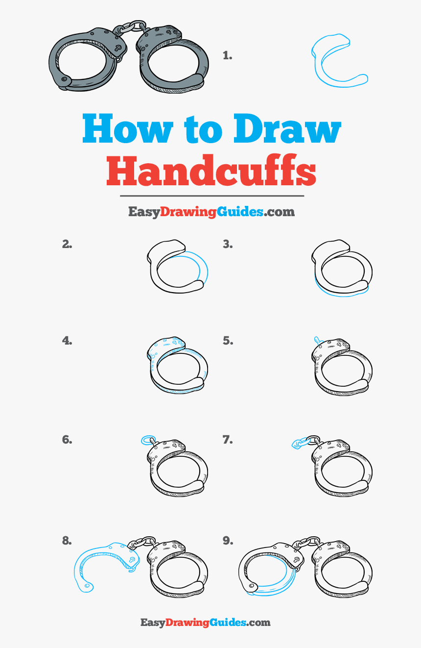 How To Draw Handcuffs - Like Us Follow Us, HD Png Download, Free Download