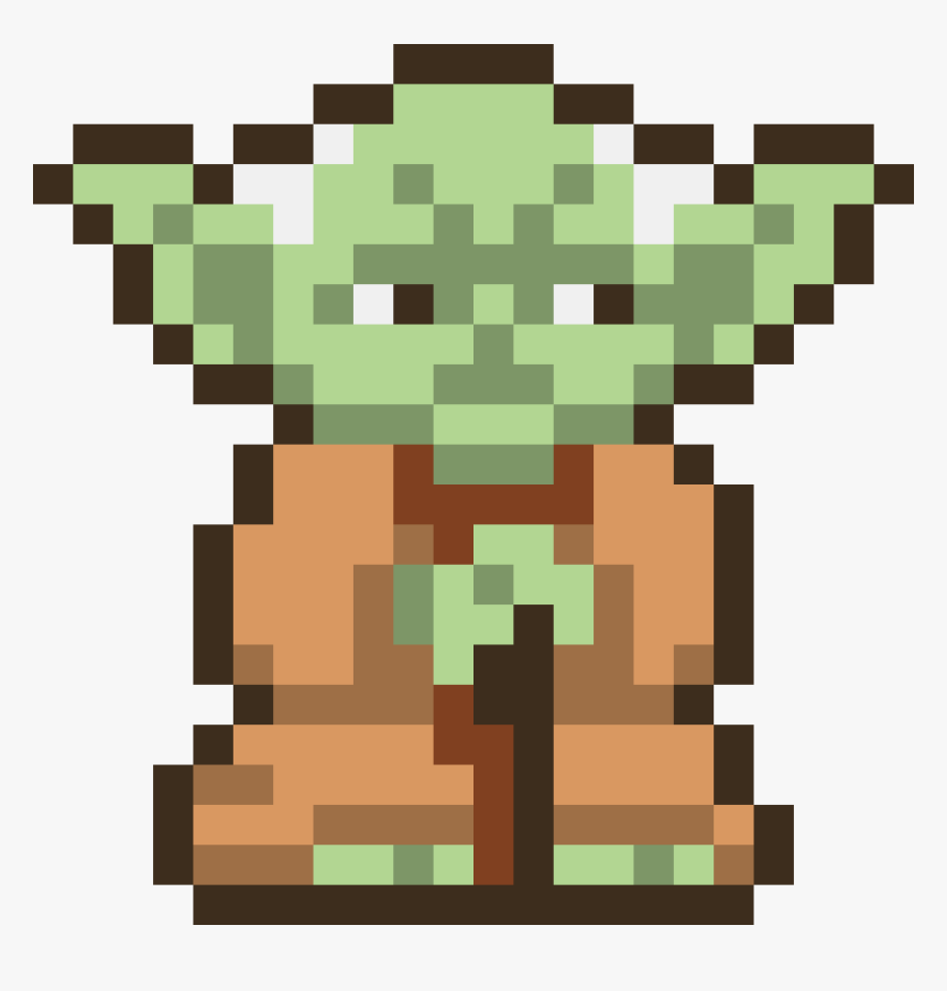 Pixel Yoda Clipart , Png Download - Minecraft Yoda Pixel Art, Transparent Png, Free Download