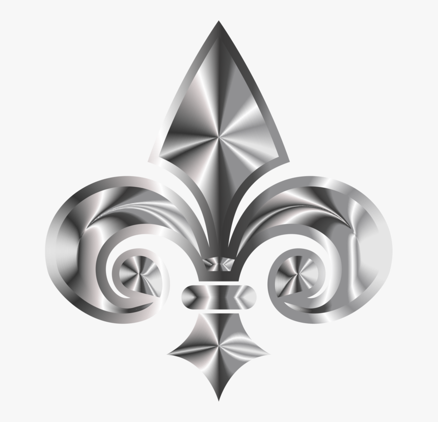 Ornament,symbol,metal - Silver Fleur De Lis Clip Art, HD Png Download, Free Download