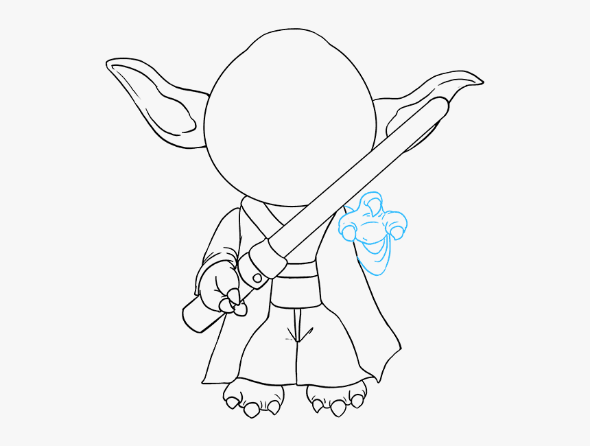 How To Draw Yoda From Star Wars Really Easy Drawing - Yoda Easy Face Drawing, HD Png Download, Free Download