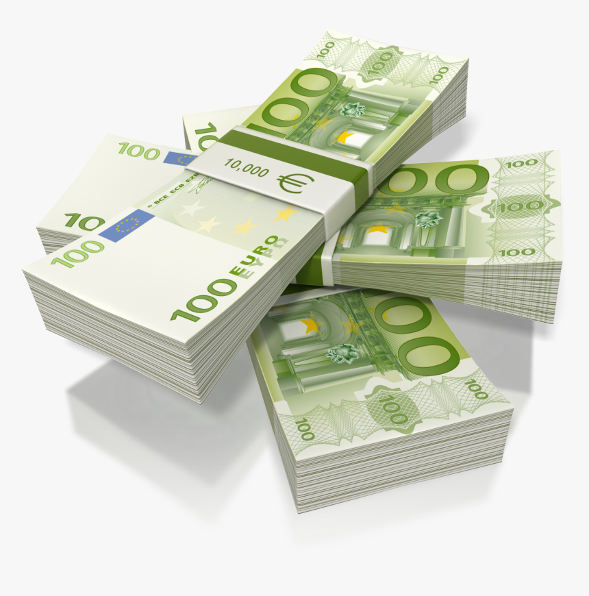 100 Euro Note 50 Euro Note Money Banknote - Stack Of Euros Png, Transparent Png, Free Download