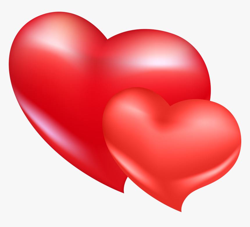 39555 - Two Red Hearts Clipart, HD Png Download, Free Download