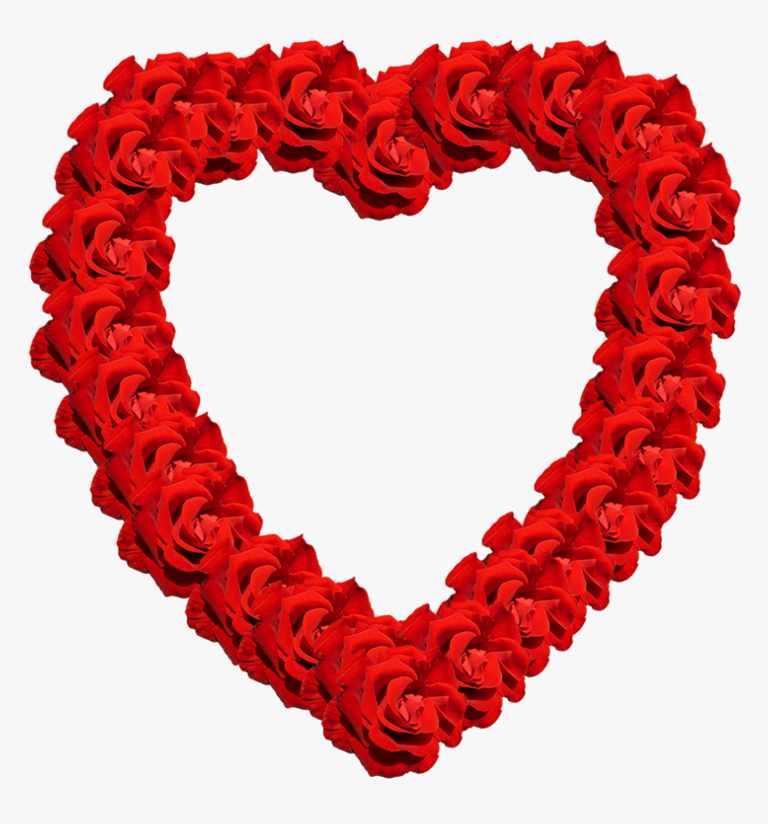 Valentine Heart Of Red Roses - Heart Rose Png, Transparent Png, Free Download