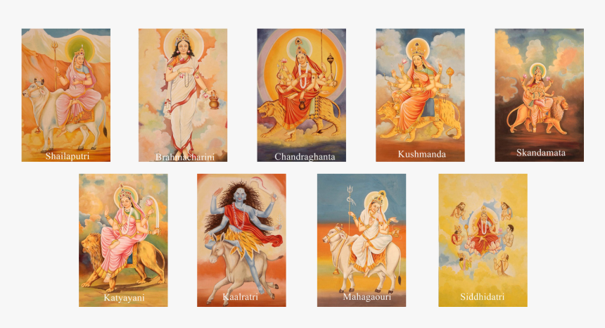 Nine Dimensions Of Maa Durga - Durga, HD Png Download, Free Download