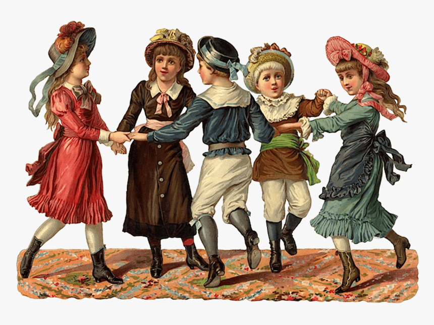 Dancing Victorian Children - Victorian Children Png, Transparent Png, Free Download
