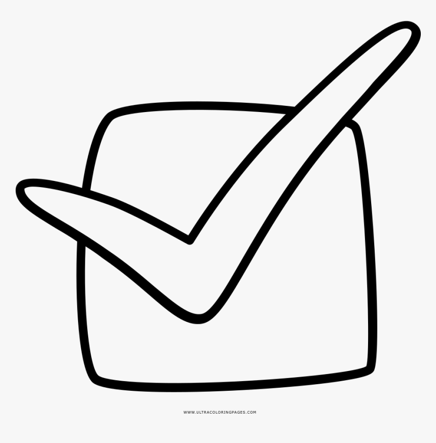 Checkbox Coloring Page - Line Art, HD Png Download, Free Download