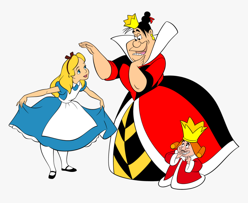 Transparent Waking Up Clipart - Queen Of Hearts And Alice, HD Png Download, Free Download