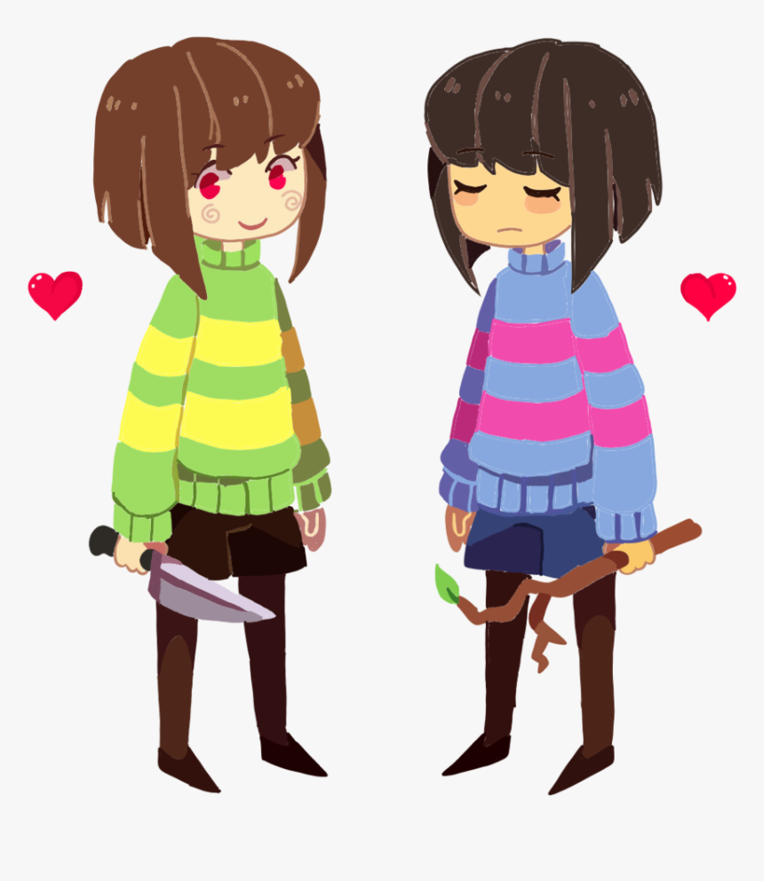 Frisk And Chara In Undertale Undertale Frisk Hd Png Download Kindpng