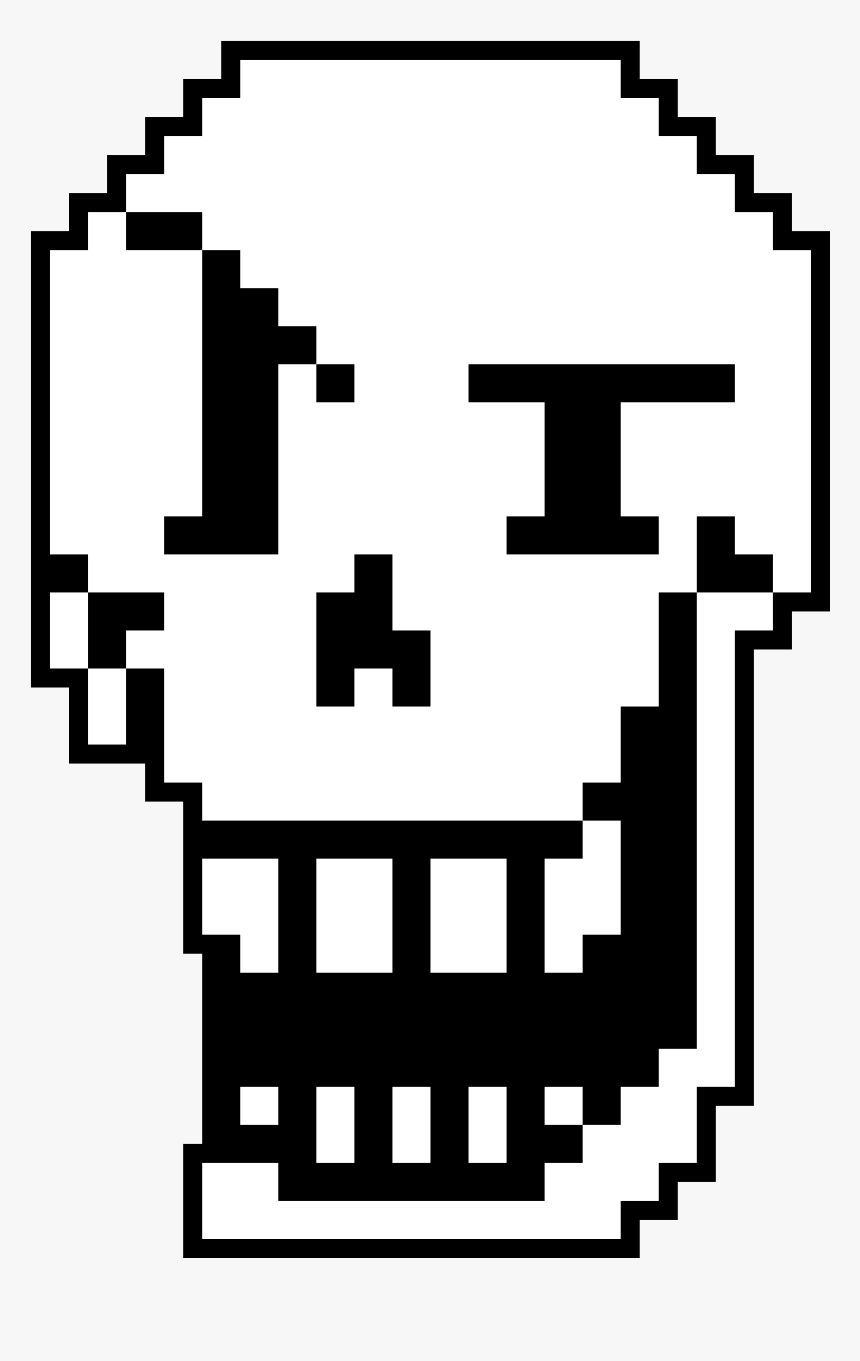 Papyrus"s Face By Axis-strike - Undertale Papyrus Head Sprite, HD Png Download, Free Download