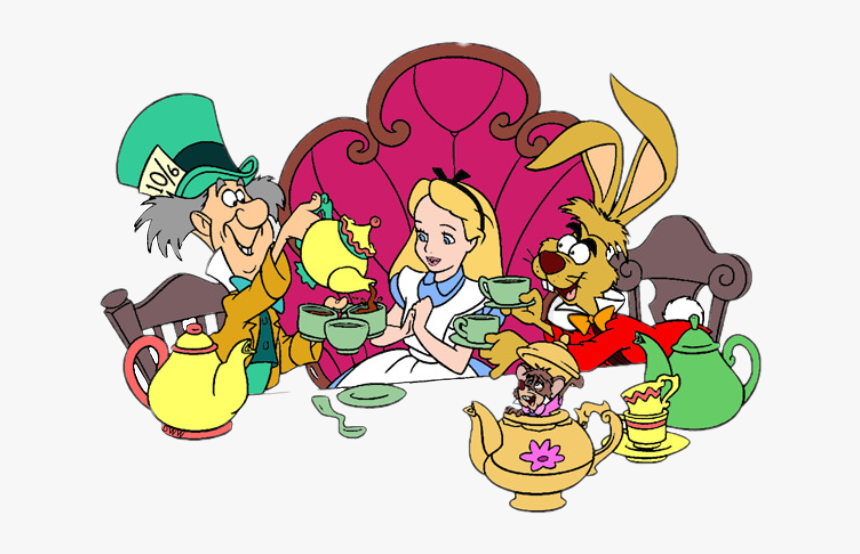 Clip Art Alice In Wonderland Tea Party - Disney Alice In Wonderland Png, Transparent Png, Free Download