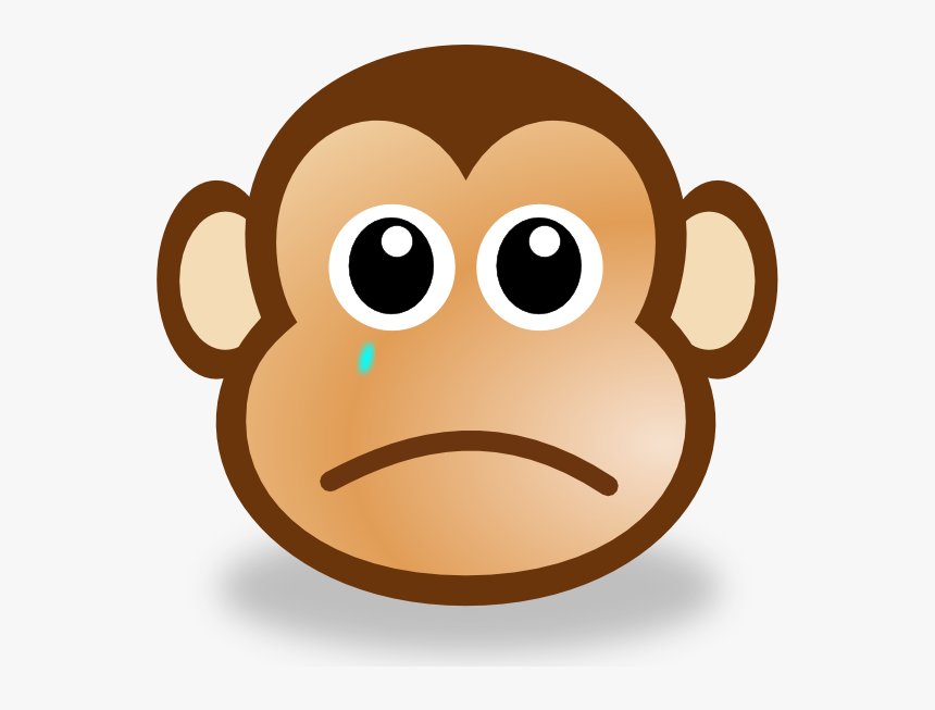 Sad Face Character - Sad Monkey Clipart, HD Png Download, Free Download