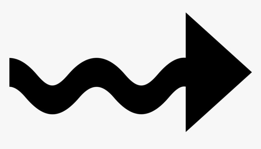 Wavy Black Arrow Symbol Png - Transparent Background Black Arrow, Png Download, Free Download