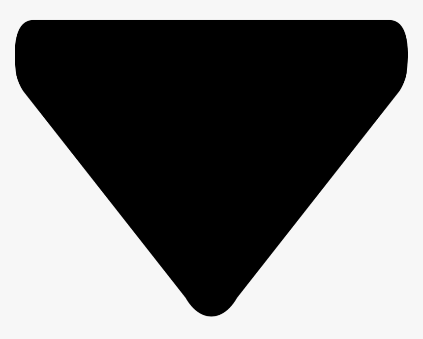 Triangular Black Arrow Pointing Down, HD Png Download, Free Download