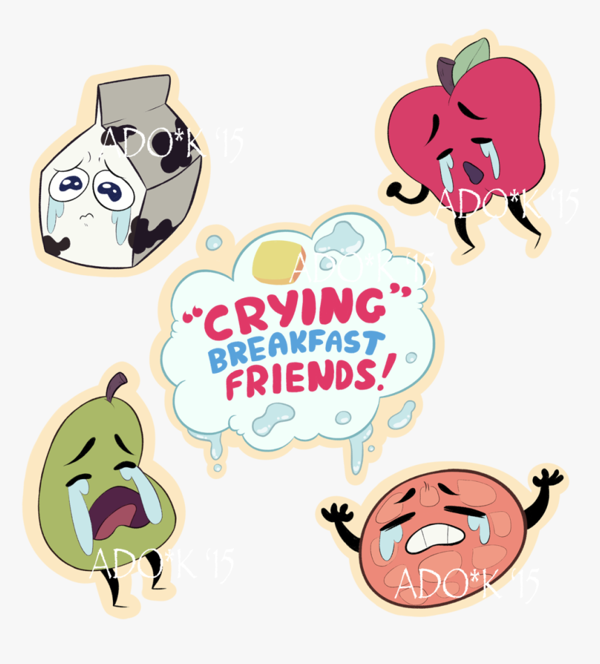 Breakfast Clipart Friend - Crying Breakfast Friends Png, Transparent Png, Free Download