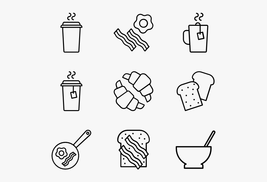 Breakfast - Straight Hair Icon, HD Png Download, Free Download