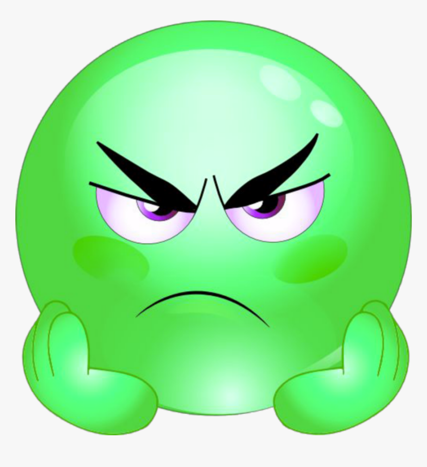 #mq #green #angry #emoji #emojis, HD Png Download, Free Download