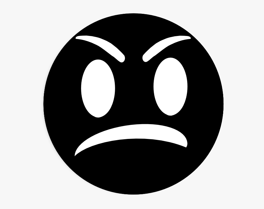 Angry Face Draft 1 Clip Art - Angry Black Face Emoji, HD Png Download, Free Download