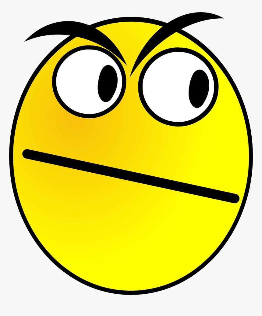 Angry Smiley Face Expression Free Picture - Biểu Cảm Mặt Cười, HD Png Download, Free Download