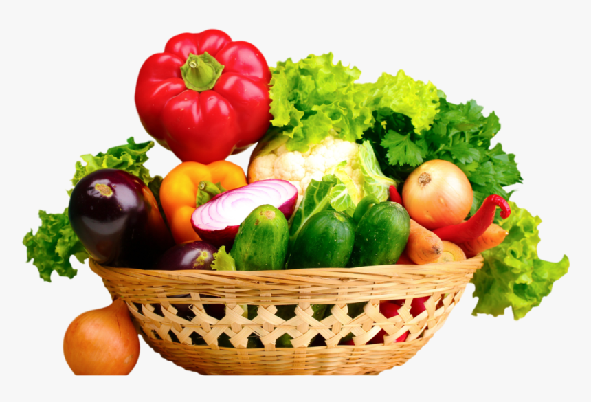 Fruit And Vegetable Basket Png, Transparent Png, Free Download