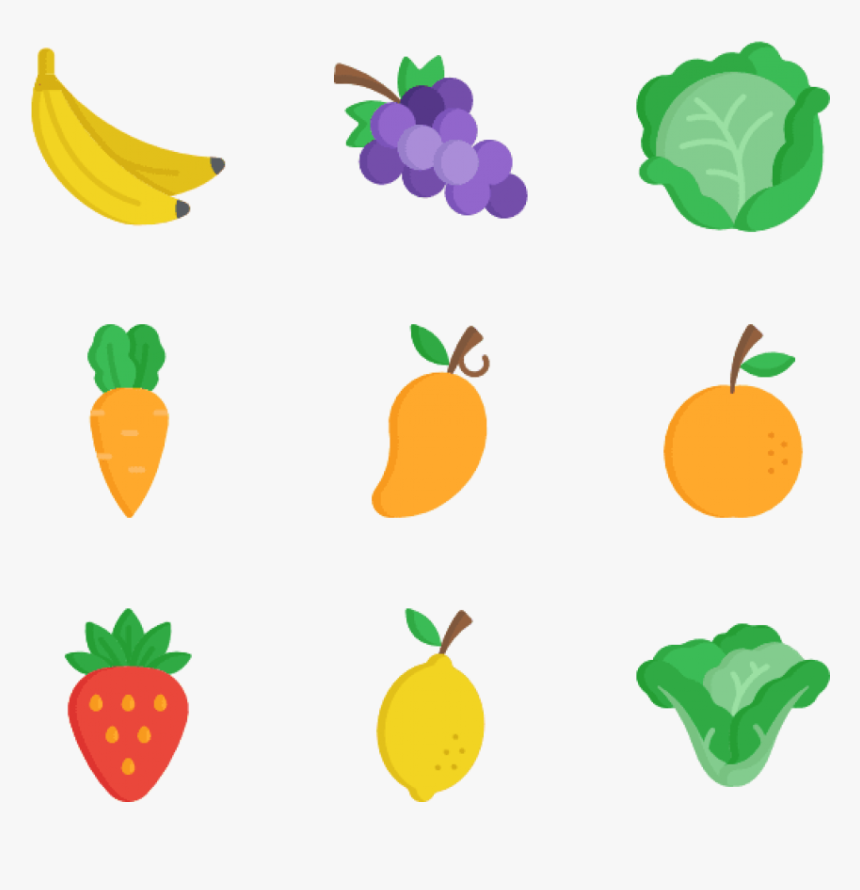 Fruits And Vegetables Png - Fruits And Vegetable Icon, Transparent Png, Free Download