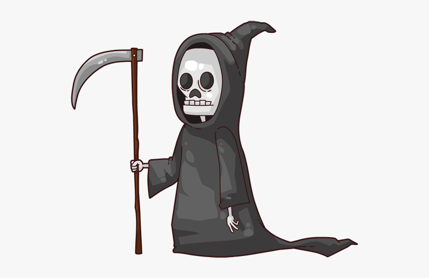 Large Grim Reaper Clip Art Image - Cute Grim Reaper Png, Transparent Png, Free Download