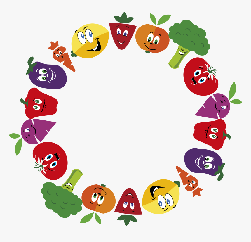 Fruits And Vegetables Png - Fruits And Vegetables Clipart Border, Transparent Png, Free Download