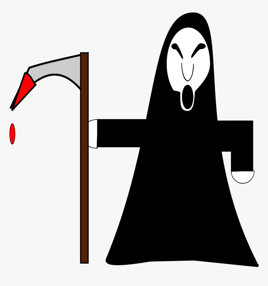 Transparent Scythe Clipart - Grim Reaper Cartoon Png, Png Download, Free Download