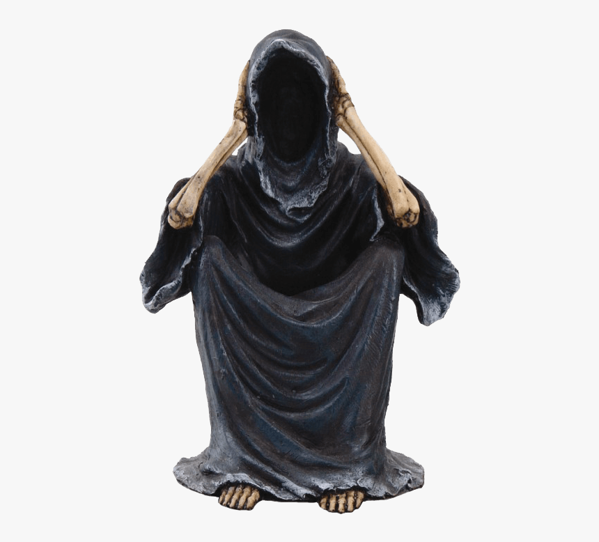 Hear No Evil Grim Reaper Statue - Transparent Death Metal Skulls, HD Png Download, Free Download