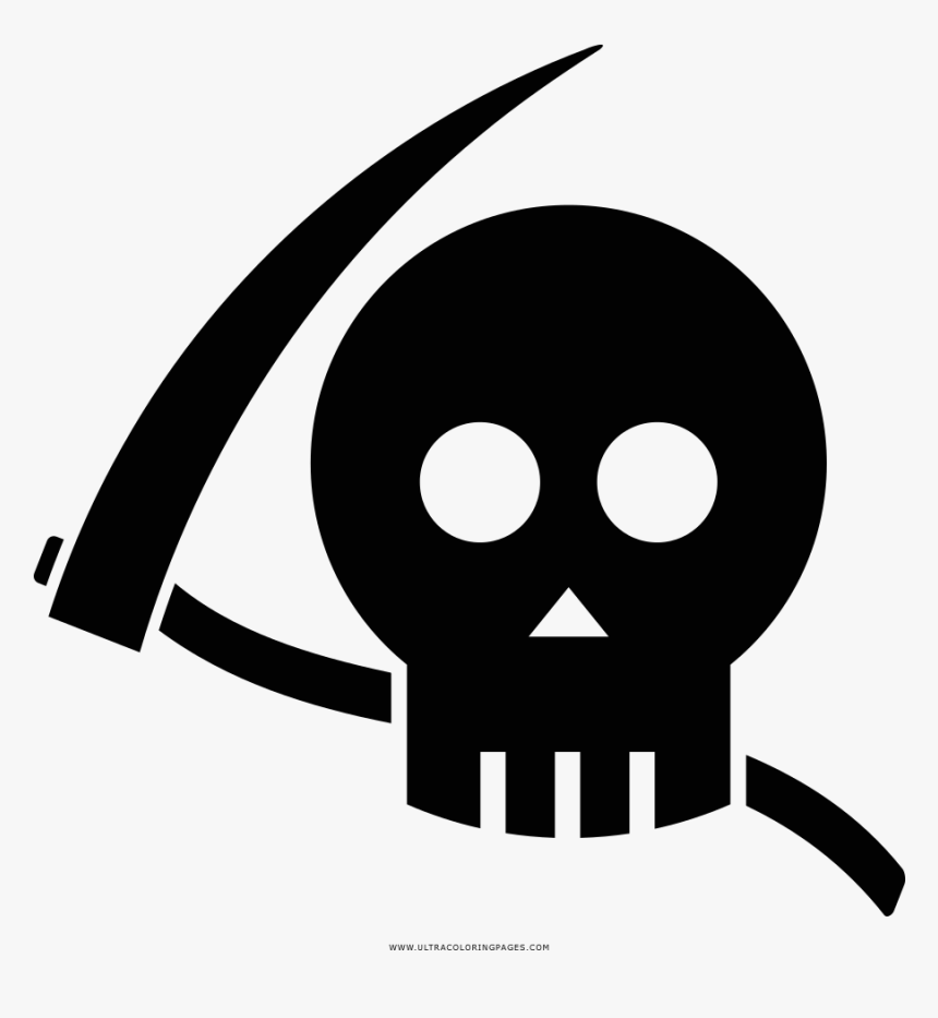 Grim Reaper Coloring Page - Grim Reaper Icon Png, Transparent Png, Free Download