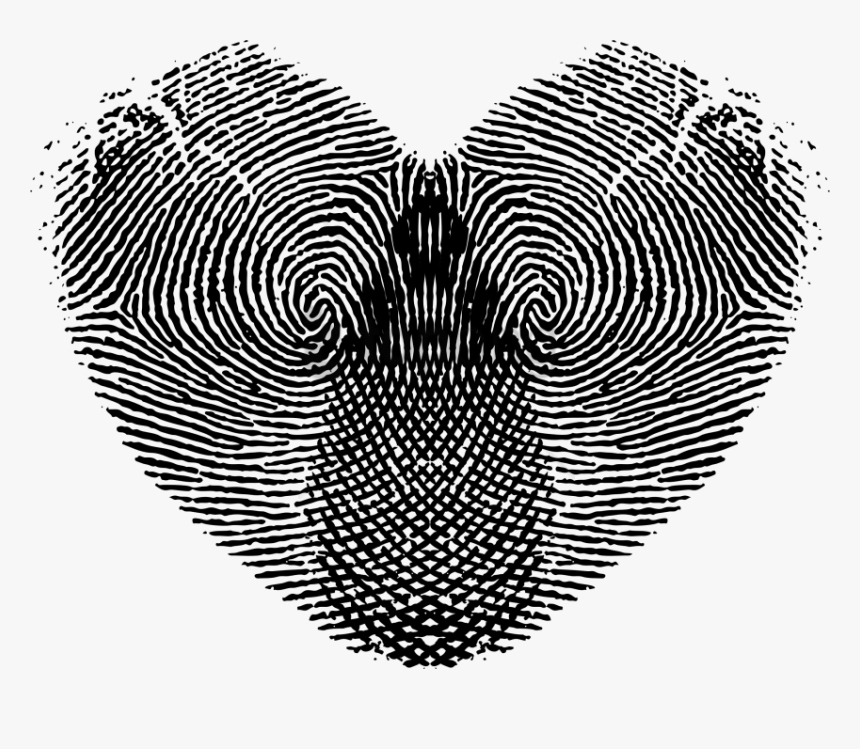 Free Png Fingerprint Png Png Image With Transparent - Fingerprint Heart Vector Black, Png Download, Free Download