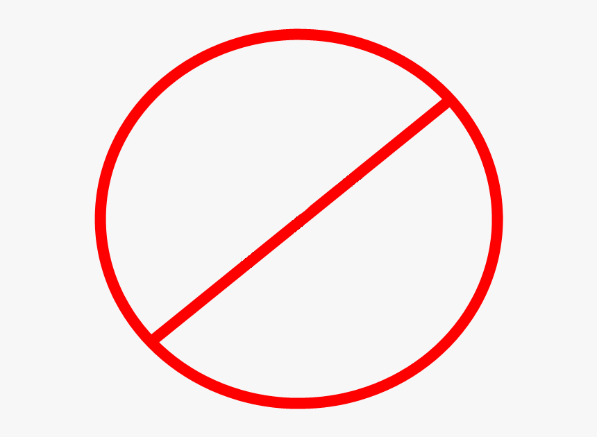 No X Clipart - Circle With Line Through, HD Png Download, Free Download