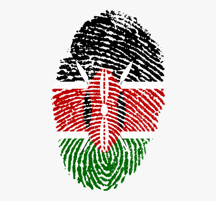 Kenya, Flag, Fingerprint, Country, Pride, Identity - Kenya Flag Fingerprint, HD Png Download, Free Download