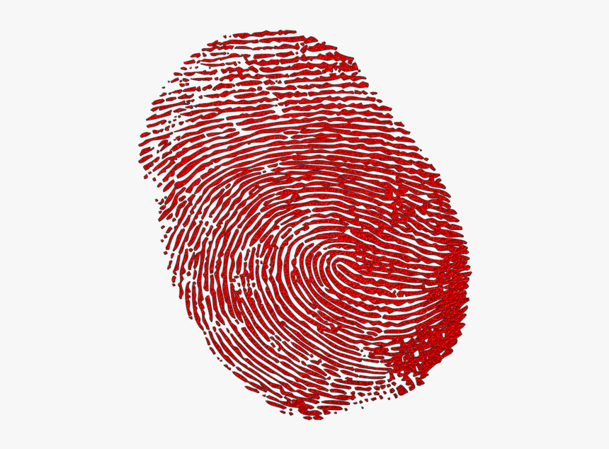 Fingerprint Clipart Transparent Background - Fingerprint Red Transparent Background, HD Png Download, Free Download