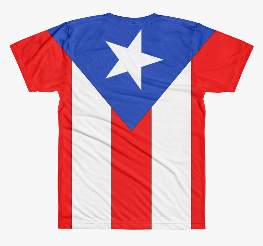 Red T Shirt Png -puerto Rico Flag All Over Printed - Puerto Rico Coqui Drawing, Transparent Png, Free Download