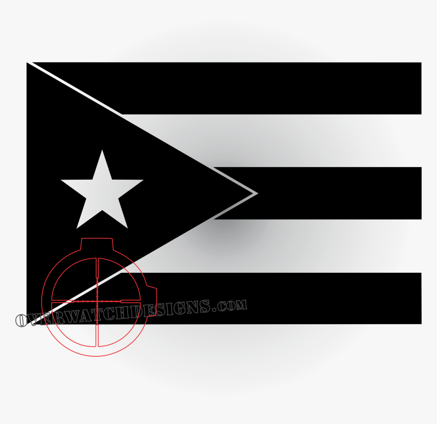 Black And White Pr Flag, HD Png Download, Free Download