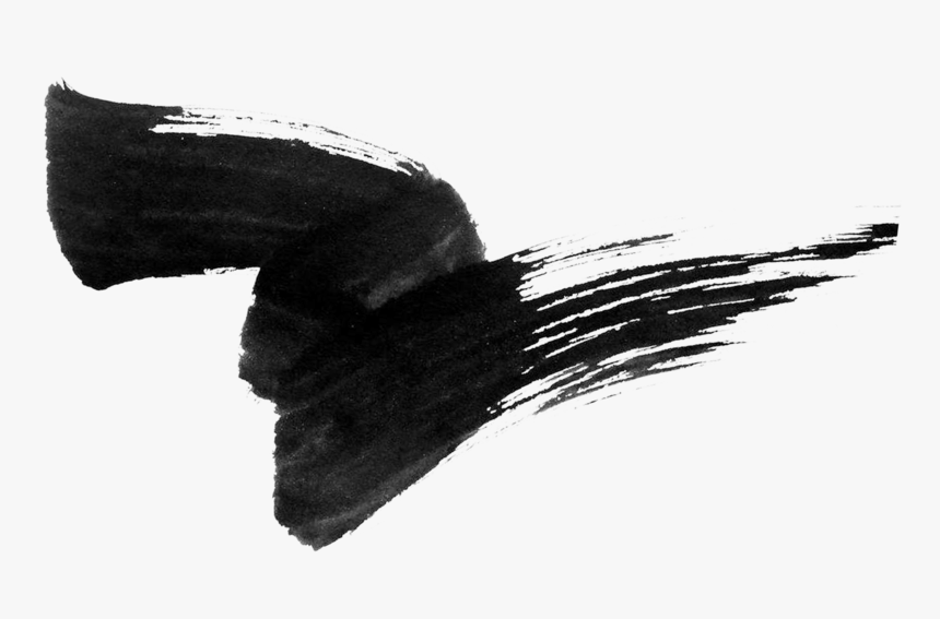 Monochrome Photography Brush Paintbrush Ink Free Hd - Ink Brush Stroke Png, Transparent Png, Free Download