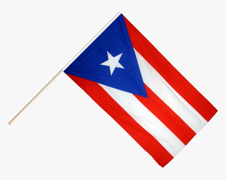 Usa Puerto Rico Hand Waving Flag - Puerto Rico Flag On Stick, HD Png Download, Free Download