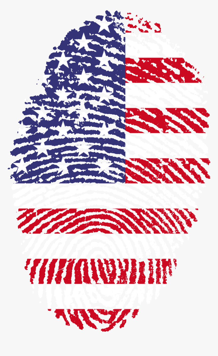 United States Fingerprint Flag - Usa Flag Fingerprint, HD Png Download, Free Download