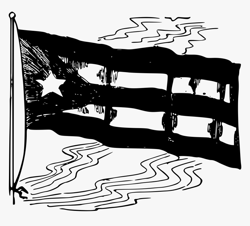 Cuban Flag Clip Arts - Clipart Black And White Puerto Rican Flag, HD Png Download, Free Download