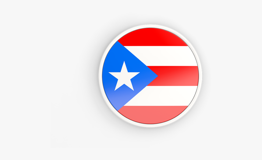 Round Icon With White Frame - Puerto Rico Flag Pin, HD Png Download, Free Download