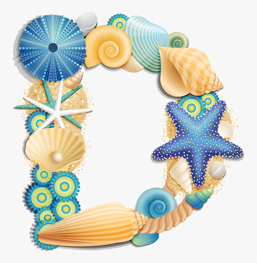 Seashells Clipart Aqua - Transparent Background Seashell Clip Art, HD Png Download, Free Download