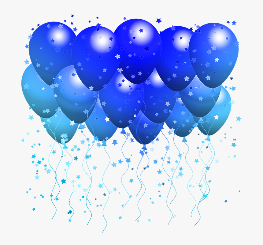 Globos, Globos Azules, Serpentinas, Globo De Perro - Happy Birthday And Work Anniversary, HD Png Download, Free Download