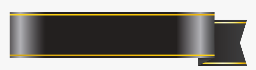 Black Banner Ribbon Png - Black And Gold Ribbon Png, Transparent Png, Free Download
