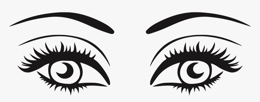 Eyes Clipart Eyelash - Eyes With Eyelashes Png, Transparent Png, Free Download