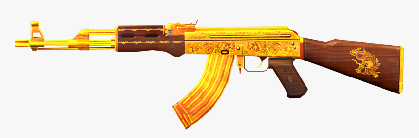 Golden Ak47 Png Jpg Stock - Gold Ak 47 Png, Transparent Png, Free Download