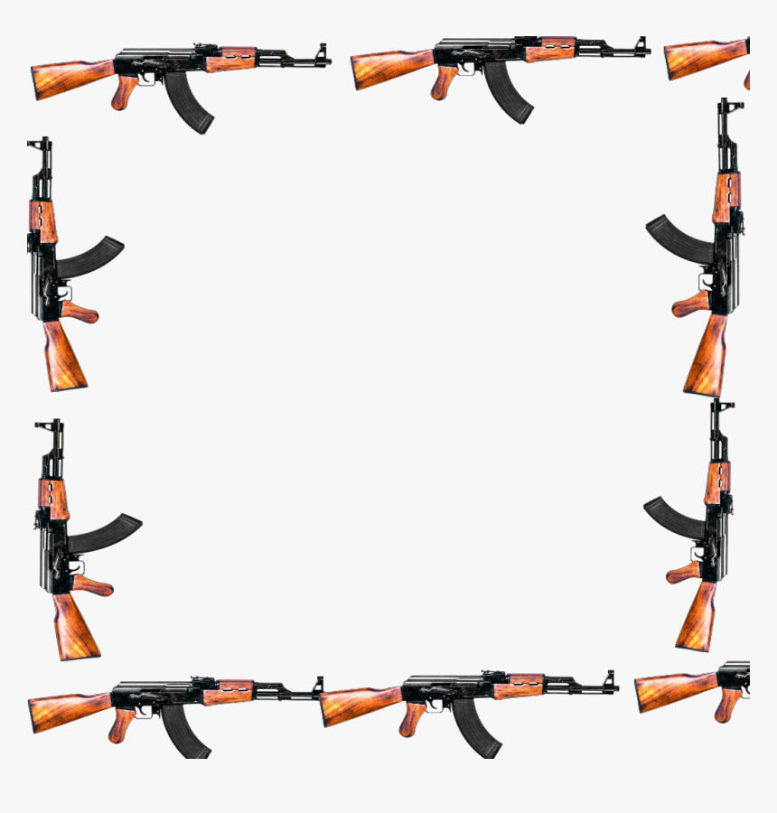 #guns #gun #border #ak47 #dk925designs #dk925 #dk925andsasha - Ranged Weapon, HD Png Download, Free Download