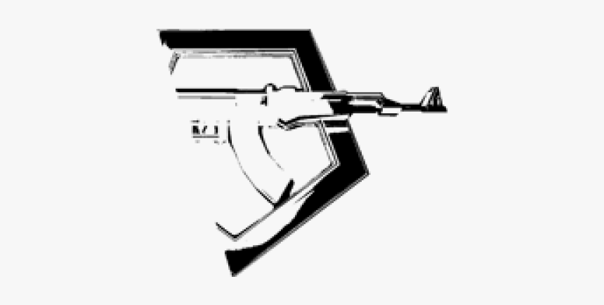 Ak47 Stencil - Assault Rifle, HD Png Download, Free Download